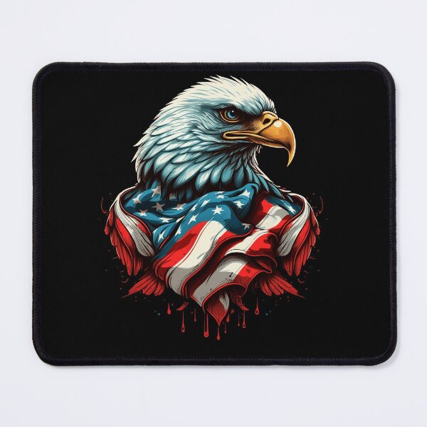 Item preview, Patriotic Bald Eagle USA Flag designed and sold by Wild-Co.
