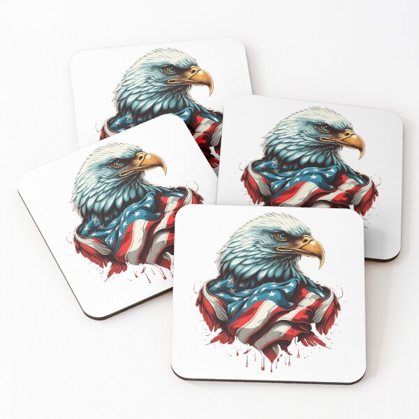 Item preview, Patriotic Bald Eagle USA Flag designed and sold by Wild-Co.