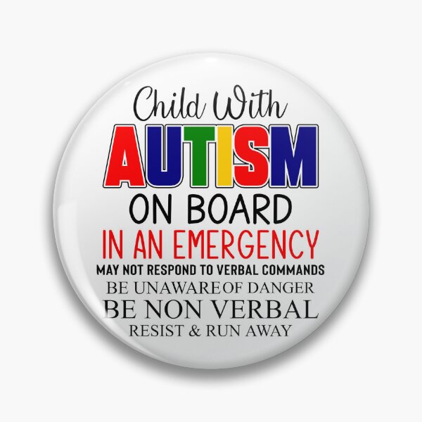 Item preview, Child With Autism On Board – Emergency Car Magnet/Sticker designed and sold by pnk999.