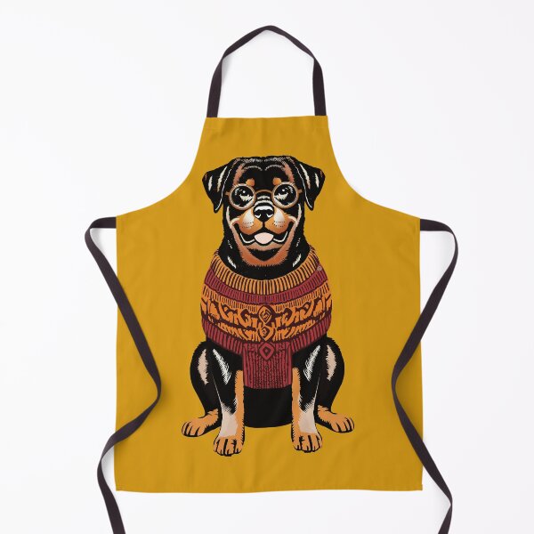 Artikelvorschau, Rottweiler im gemütlichen Strickpullover Illustration entworfen und verkauft von krisevansart.
