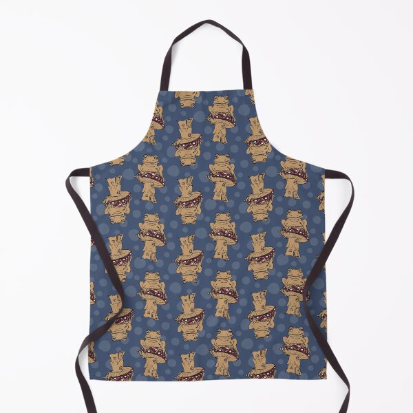 Item preview, vintage look fly agaric and frog on polka dots - beige and muted blue designed and sold by kobyakov.