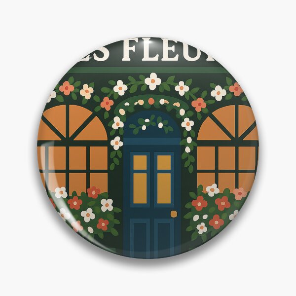 Item preview, Charming French Flower Shop Illustration – Les Fleurs Boutique Art designed and sold by weirdfishes123.