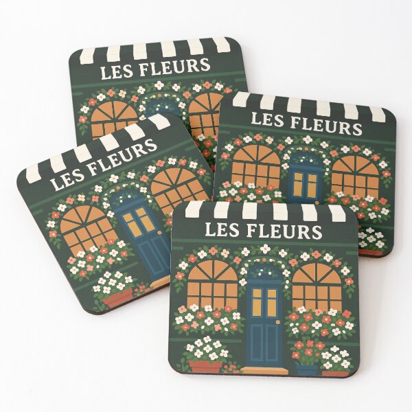 Item preview, Charming French Flower Shop Illustration – Les Fleurs Boutique Art designed and sold by weirdfishes123.