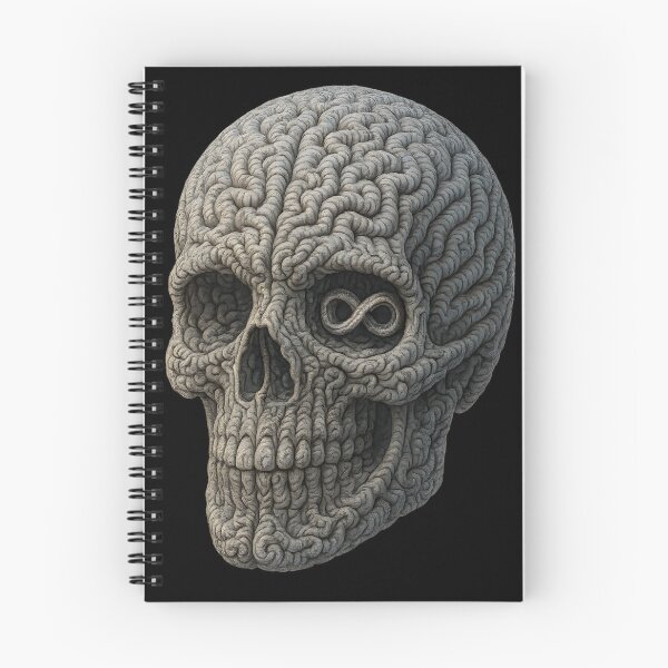 Item preview, Infinity Skull Fractal Endless Thought designed and sold by Shoot-The-Moon.
