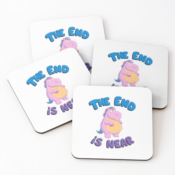 Item preview, The End is Near, Unicorn, doomsday, Jesus, funnyfits70, Humor, Funny, retro, vintages, funny quotes, animal humor, designed and sold by FunnyFits70.