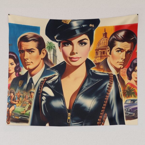 Item preview, Retro Cop Girl designed and sold by PulpVintage.