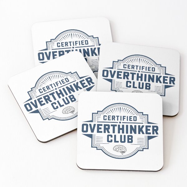 Item preview, Certified Overthinker Club Funny Introvert Anxiety Humor Design designed and sold by Romeo Fashion.