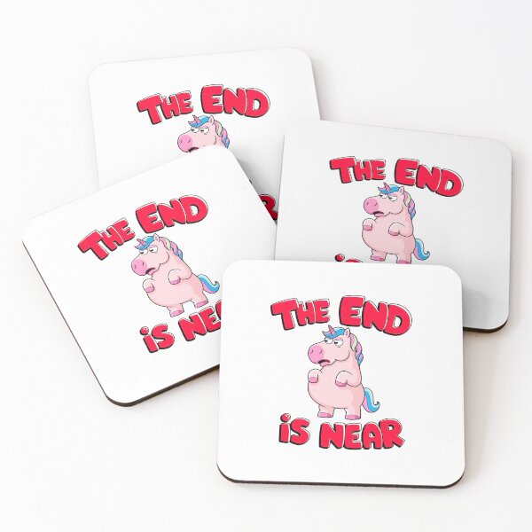 Item preview, The End is Near, Unicorn, doomsday, Jesus, funnyfits70, Humor, Funny, retro, vintages, funny quotes, animal humor, designed and sold by FunnyFits70.