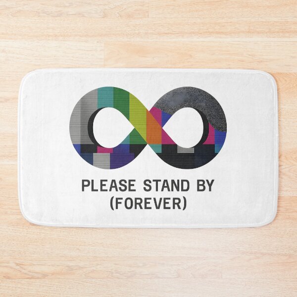 Item preview, Please Stand By Forever  Retro Glitch Infinity Tee designed and sold by Shoot-The-Moon.