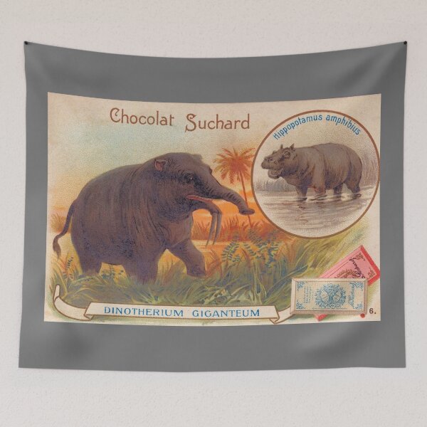 Item preview, Deinotherium Giganteum and hippopotamus designed and sold by Vintage Designs +.