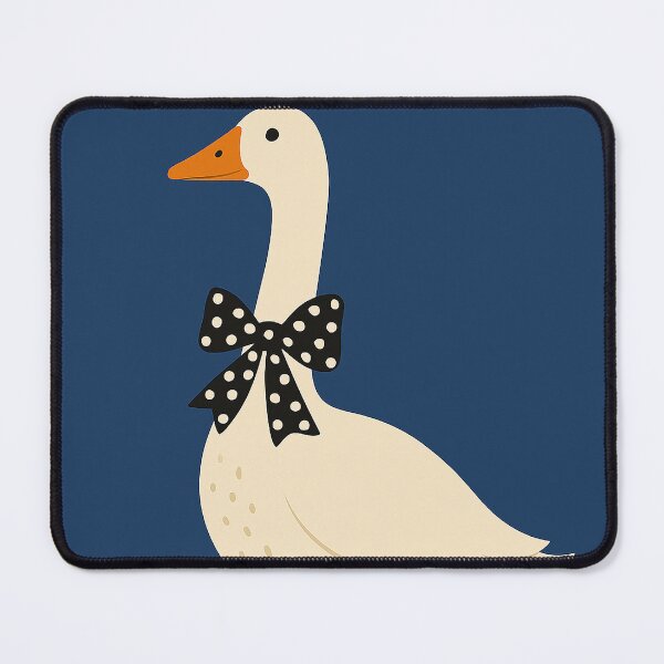 Item preview, Chic Goose with Polka Dot Bow – Retro Farmhouse Animal Art designed and sold by weirdfishes123.