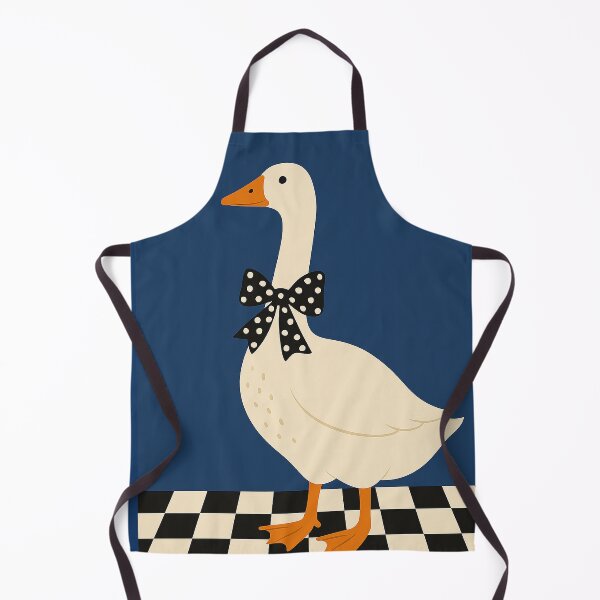 Item preview, Chic Goose with Polka Dot Bow – Retro Farmhouse Animal Art designed and sold by weirdfishes123.