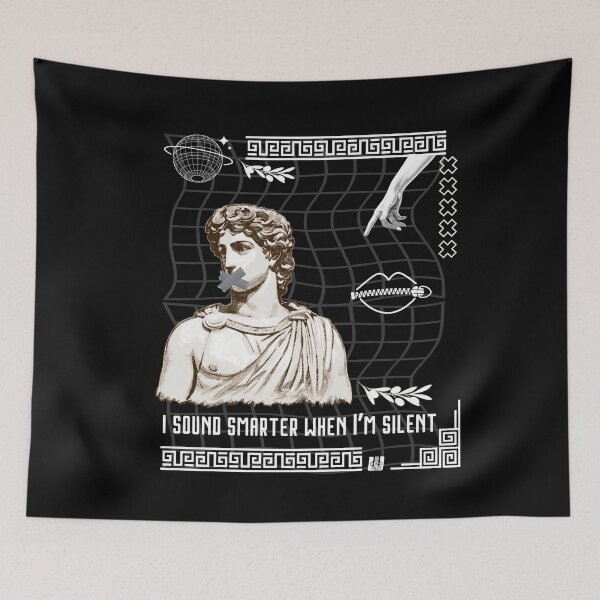 Item preview, I Sound Smarter When I'm Silent - Aesthetic Greek Statue Design designed and sold by Wizard-shop1.