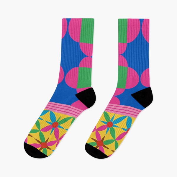 Item preview, Vibrant Retro Geometric Pattern – Colorful Abstract Shapes Print designed and sold by weirdfishes123.