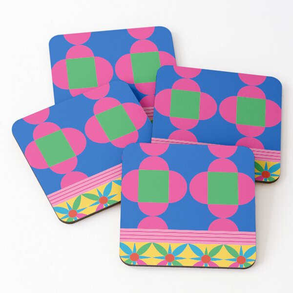 Item preview, Vibrant Retro Geometric Pattern – Colorful Abstract Shapes Print designed and sold by weirdfishes123.