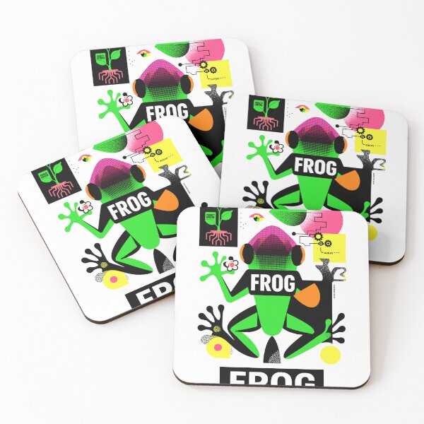 Item preview, Cyber Jungle Frog – Glitch Pop Amphibian Artwork designed and sold by Void & Valor.