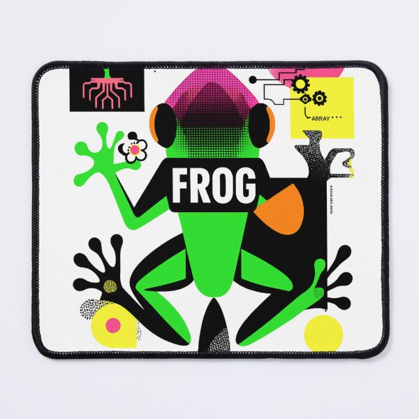 Item preview, Cyber Jungle Frog – Glitch Pop Amphibian Artwork designed and sold by Void & Valor.