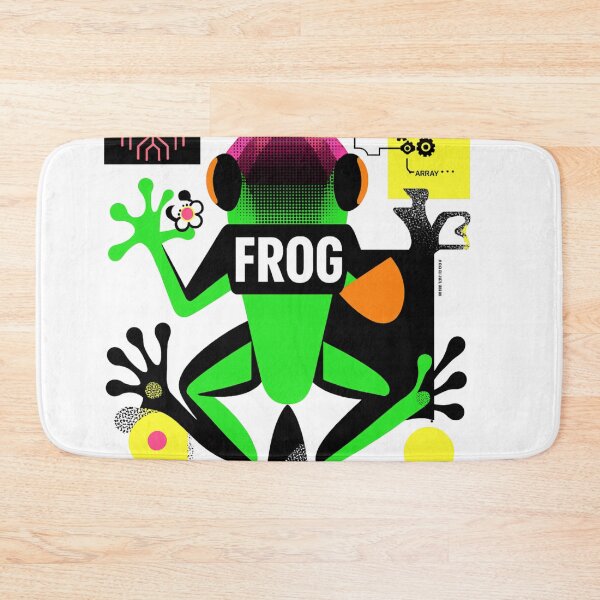 Item preview, Cyber Jungle Frog – Glitch Pop Amphibian Artwork designed and sold by Void & Valor.