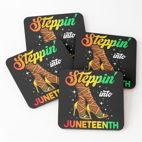 Item preview, Stepping Into Juneteenth 2025 - Afro Black Woman in Heels Cute Gift designed and sold by JUSTBEELEGANT.