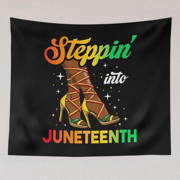 Item preview, Stepping Into Juneteenth 2025 - Afro Black Woman in Heels Cute Gift designed and sold by JUSTBEELEGANT.