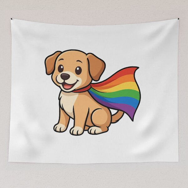 Item preview, Cute Rainbow Dog – LGBTQ+ Pride Cute Design designed and sold by Travelslightly.