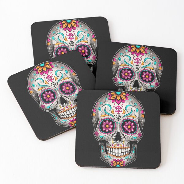 Item preview, Elegant Sugar Skull Art – Day of the Dead Cráneo Symmetrical - Day of the Dead Skull Design designed and sold by Ojo de Lilith.