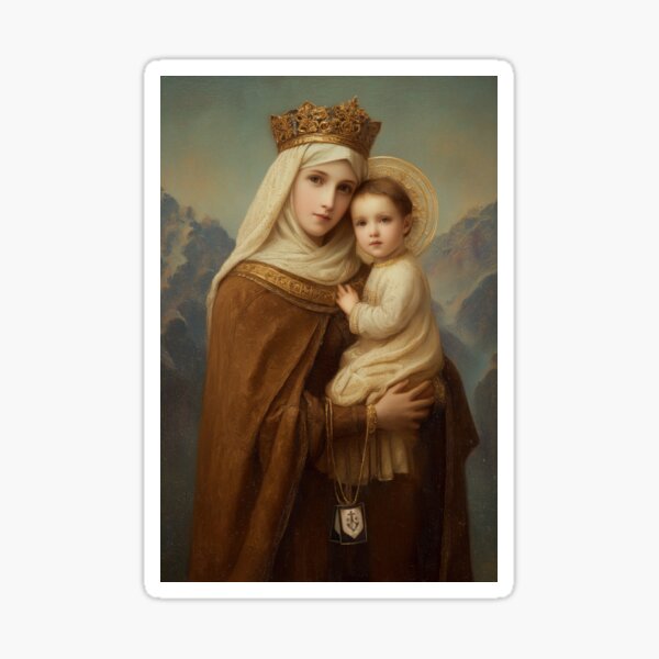 Item preview, A Cord Between Heaven and Earth - Our Lady of Mount Carmel designed and sold by SanctifiedSouls.