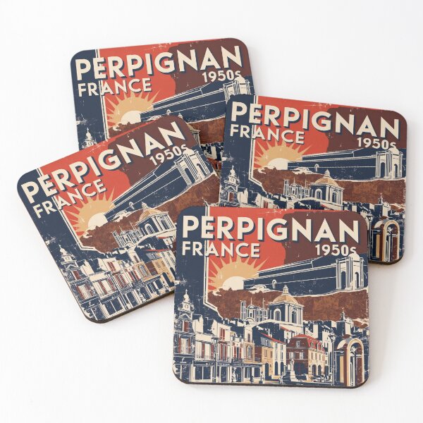 Item preview, Perpignon France 1950s Vintage Travel Tourism designed and sold by TravelersGems.