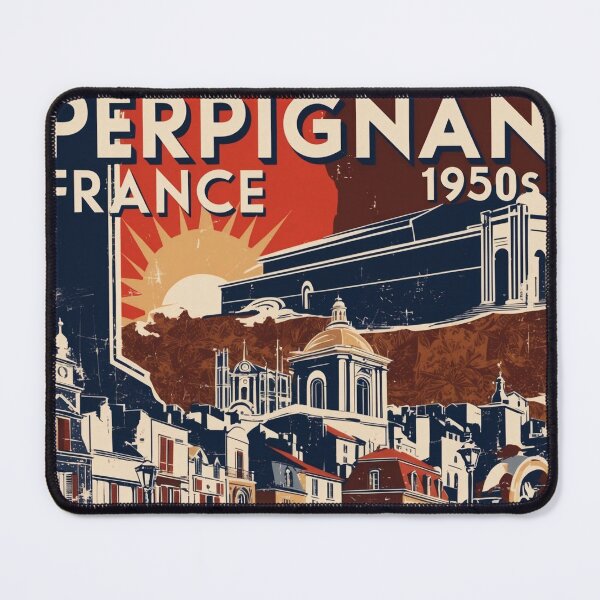 Item preview, Perpignon France 1950s Vintage Travel Tourism designed and sold by TravelersGems.