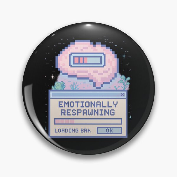 Item preview, Emotionally Respawning – Pixel Brain Tee for Soft Restarts designed and sold by Laugh & Rewind .