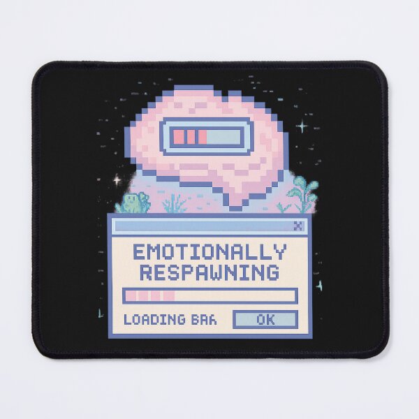 Item preview, Emotionally Respawning – Pixel Brain Tee for Soft Restarts designed and sold by Laugh & Rewind .