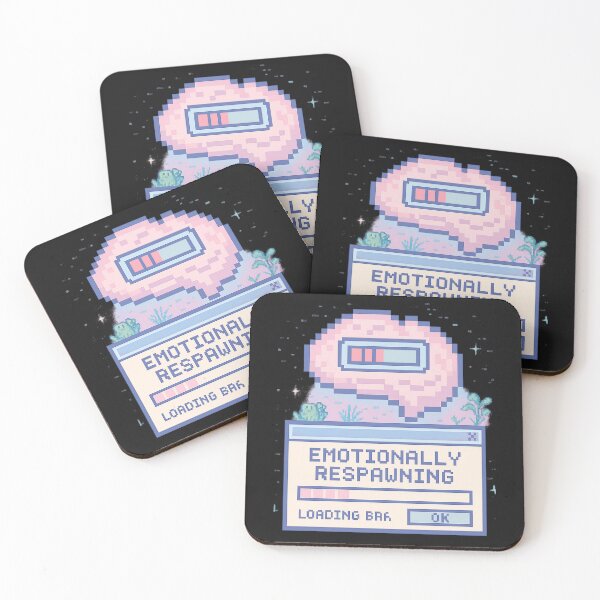 Item preview, Emotionally Respawning – Pixel Brain Tee for Soft Restarts designed and sold by Laugh & Rewind .