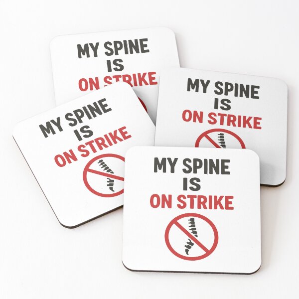 Item preview, My Spine Is on Strike - Funny Back Pain Quote designed and sold by HandicraftArt.