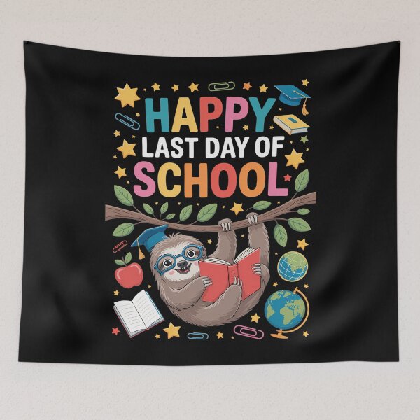 Item preview, Happy Last Day of School Kid Teacher cute sloth Graduation designed and sold by brynatshop.