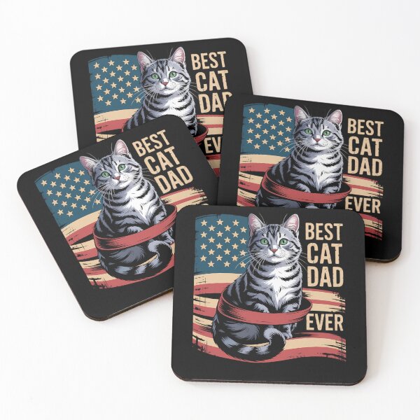 Item preview, Cat Dad US Flag Kitty Daddy Dad Christmas Fathers Day designed and sold by brynatshop.