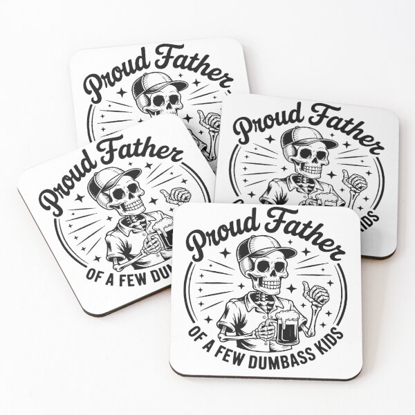 Item preview, Bold Vintage Skeleton Dad T-Shirt Design – Proud Father of a Few Dumbass Kids designed and sold by ARTReMi.