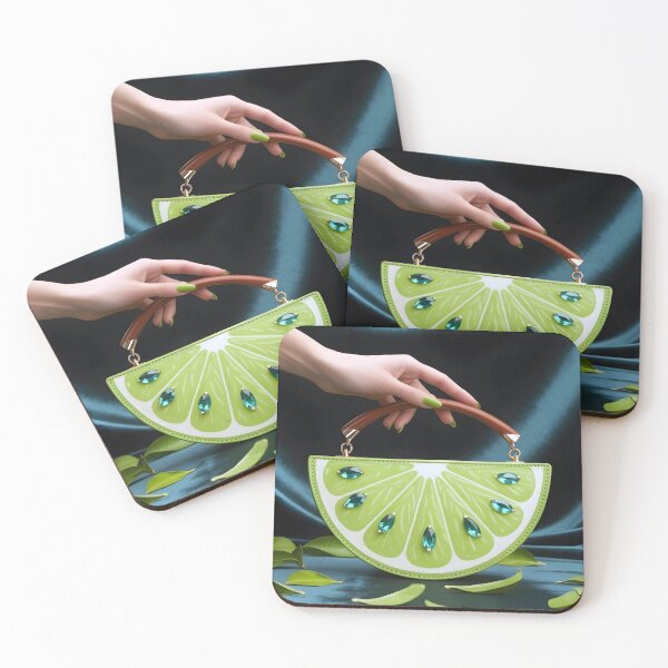 Item preview, Woman holding a lime wedge inspired purse designed and sold by mystiquelicorne.