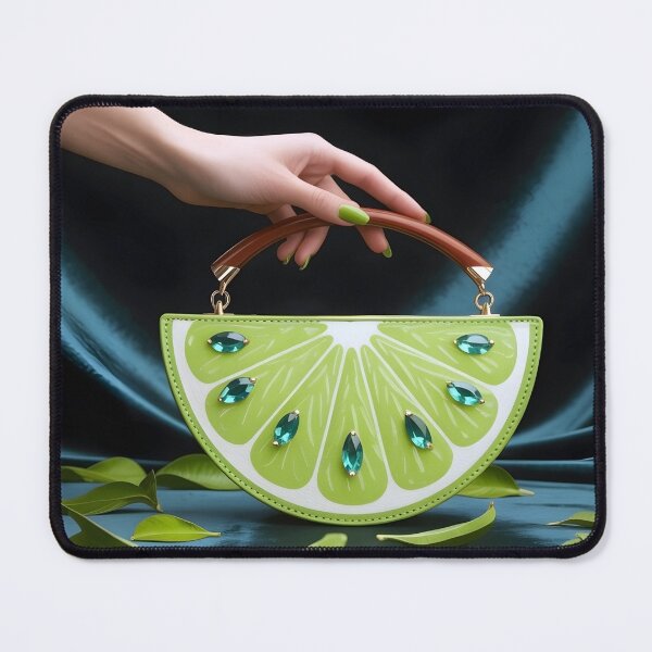 Item preview, Woman holding a lime wedge inspired purse designed and sold by mystiquelicorne.