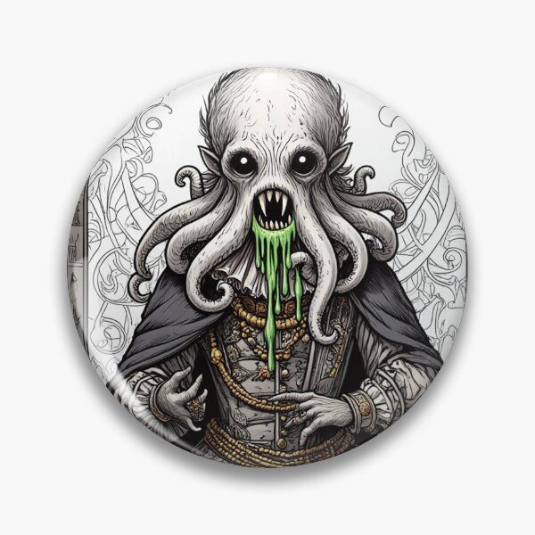 Item preview, Grimling Lord of dread Eldritch Cthulhu of Darkmere staring at you with his eyes of the void designed and sold by Vintage Designs +.