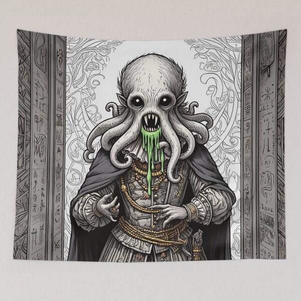 Item preview, Grimling Lord of dread Eldritch Cthulhu of Darkmere staring at you with his eyes of the void designed and sold by Vintage Designs +.