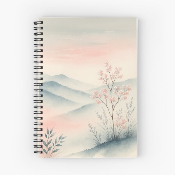 Item preview, Japandi Sunset Wall Art – Misty Mountains Poster (Triptych – Left Side) designed and sold by JSDESIGN888.