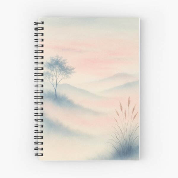 Item preview,  Japandi Sunset Wall Art – Misty Mountains Poster (Triptych – Right Side) designed and sold by JSDESIGN888.
