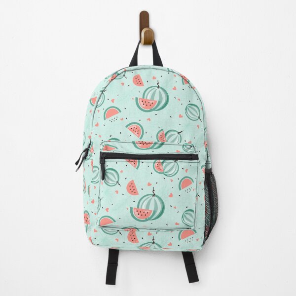 Item preview, Pastel boho pattern with watermelons and hearts designed and sold by WebItani patterns.