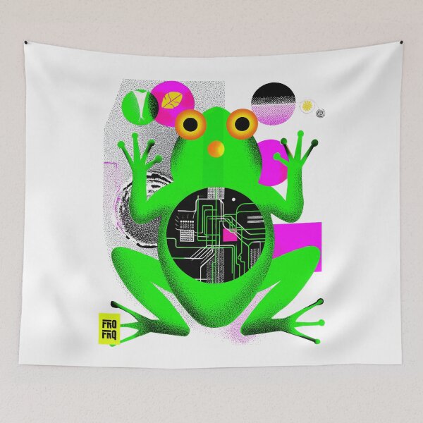 Item preview, Circuit Core Frog – Glitchy, Glowing, Glorious designed and sold by Void & Valor.
