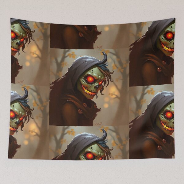Item preview, Spooky Halloween character artwork illustration designed and sold by Vintage Designs +.