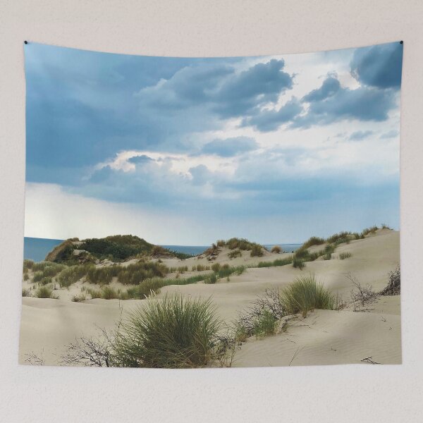 Item preview, Dutch dunes in the Netherlands and rain in the distance designed and sold by Neonyx2020.