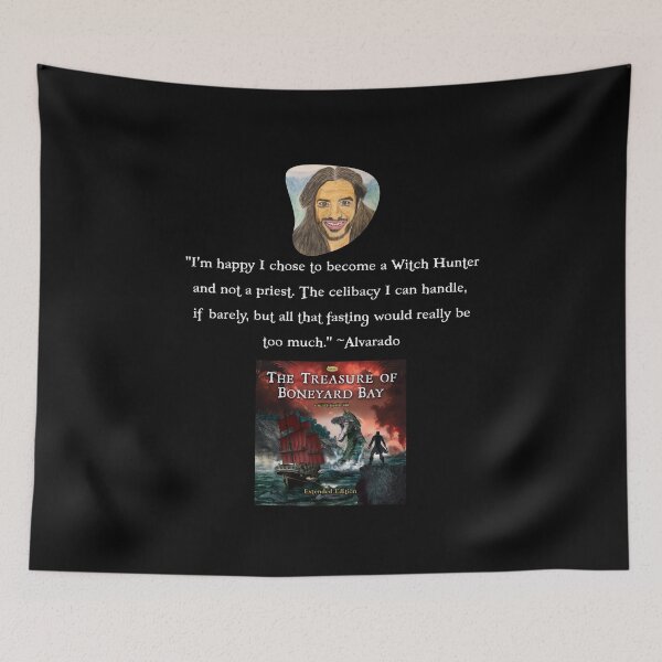 Item preview, Alvarado quote - The Treasure of Boneyard Bay - white text designed and sold by AudioEpics.