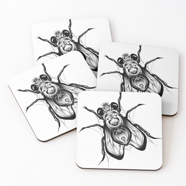 Item preview, Dark Fly – Graphic Ink Insect Illustration designed and sold by YellowStuff.