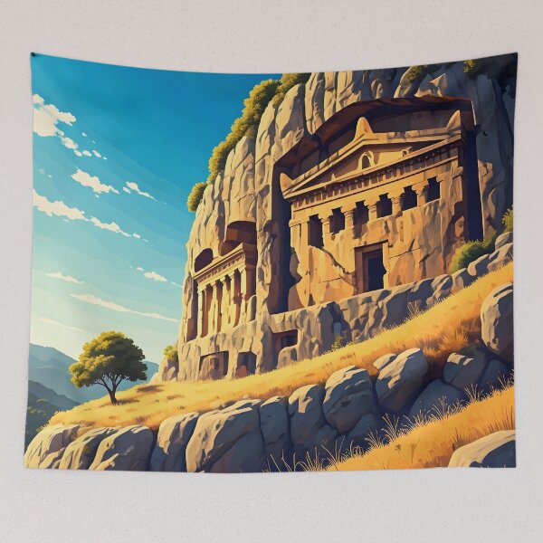 Item preview, Lycian Tombs, Fethiye: Cliffside Carved Heritage designed and sold by LSVart.