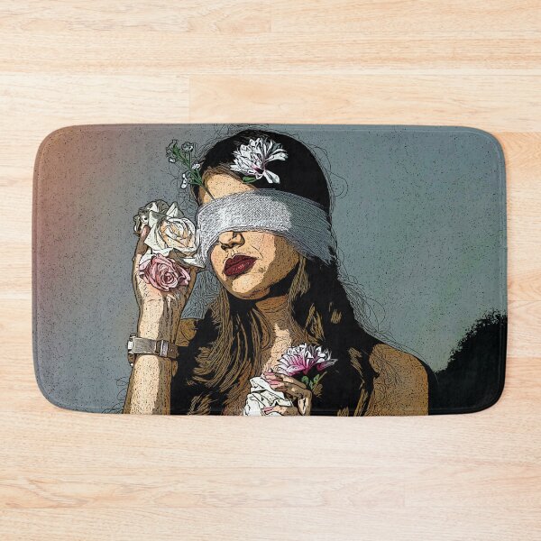 Item preview, Blindfolded girl with flowers designed and sold by Neonyx2020.